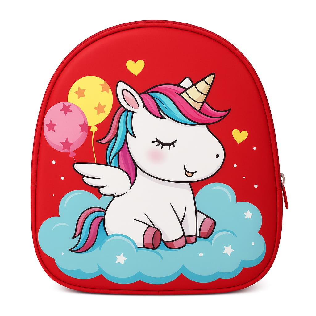 Unicorn Kids School Bag Red Cartoon Backpack Unicorn Kids School Bag Red Cartoon Backpack